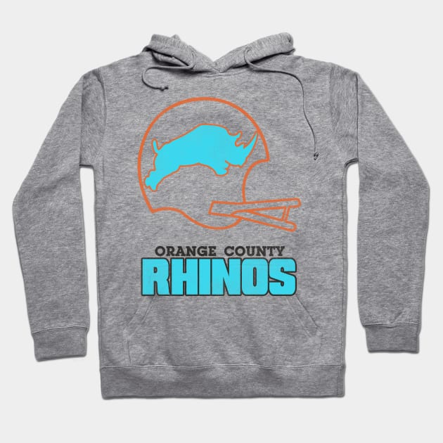 Defunct Orange County Rhinos Football Team Hoodie by Defunctland